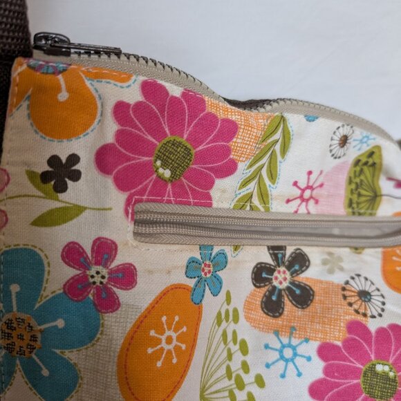 Thirty One "ORGANIC FLOWER" Reversible  Messenger Bag‎ - Picture 3 of 5
